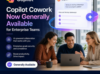 Illustration of Copilot Cowork Now Generally Available for Enterprise Teams