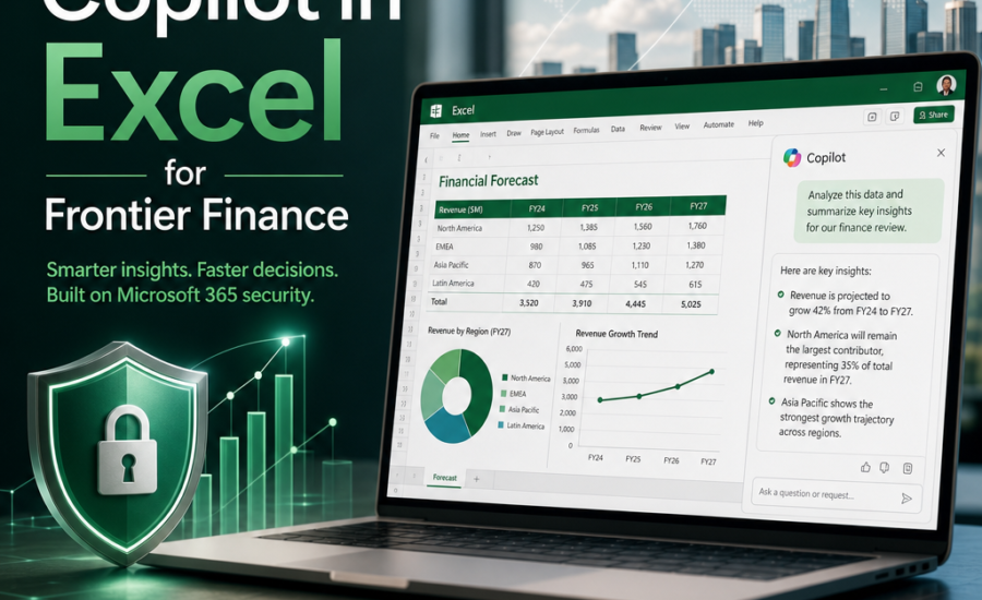 Microsoft 365 Copilot in Excel helping Frontier Finance forecast with secure AI-powered insights