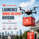 DoorDash drone delivering food for fast delivery service