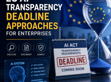 EU AI transparency deadline approaching, with compliance and disclosure requirements for enterprises.