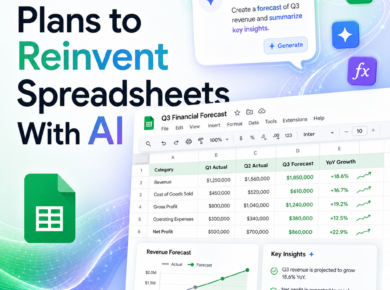 Google introduces AI-powered spreadsheet features for forecasting and data analysis