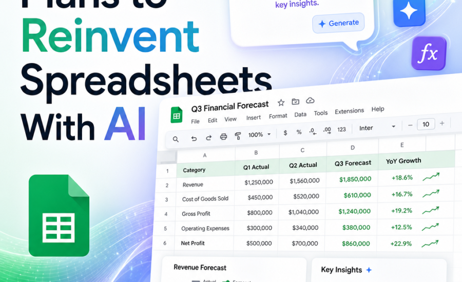 Google introduces AI-powered spreadsheet features for forecasting and data analysis