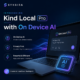 Promotional graphic for Synsira’s Kind Local Pro, highlighting privacy-first on-device AI and local processing