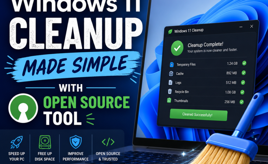 Windows 11 cleanup tool interface for speeding up a PC and freeing disk space