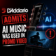 D'Addario promotional video with a guitar, highlighting AI-generated music use