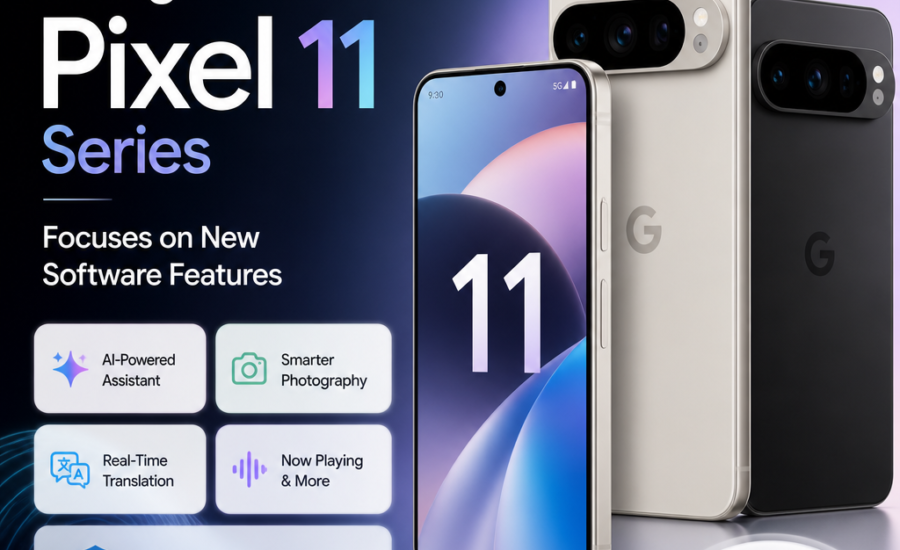 Google Pixel 11 Series smartphones showcasing AI-powered software features and advanced privacy options