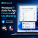 Windows 11 privacy settings screen showing per-app camera and microphone access controls