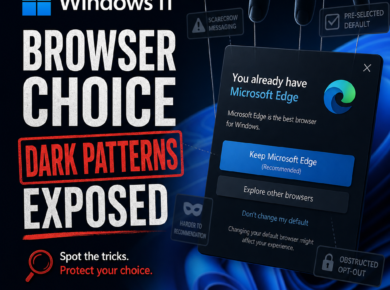 Windows 11 browser choice dark patterns exposed, with tips to protect user choice