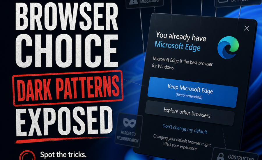 Windows 11 browser choice dark patterns exposed, with tips to protect user choice