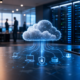 Glowing digital cloud linking servers, devices, security, and data storage in an audit readiness concept.