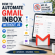 Infographic showing how to organize Gmail without AI using filters, labels, stars, and archive settings