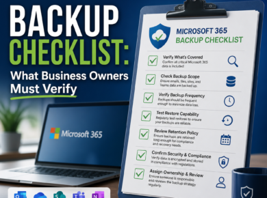 Illustration of Microsoft 365 Backup Checklist: What Business Owners Must Verify
